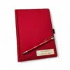 Комплект Блокнот та ручка з гравіюванням “Для ведення успішних справ”, червоний матовий Металік - Зображення 2