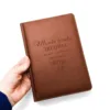 Блокнот Щоденник вчителю з гравіюванням “Тільки велика людина може навчити маленьке серце”, коричневий матовий - Зображення 2