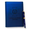 Комплект Блокнот та ручка з гравіюванням СБУ, синій матовий МЕТАЛІК