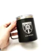 Термокружка військовому з гравіюванням емблеми 128 ОГШБ, чорна - Зображення 2
