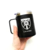 Термокружка військовому з гравіюванням емблеми 128 ОГШБ, чорна - Зображення 3