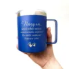 Термокружка з гравіюванням для батька, синя