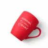 Керамічна чашка з софт-тач покриттям для мами з гравіюванням "Найкраща у світі мама", червона