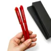 Ручка матова зі стілусом з гравіюванням імені, червона в подарунковій коробці