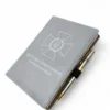 Комплект Блокнот та ручка з гравіюванням Державна прикордонна служба України, сірий глянець - Зображення 2