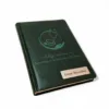 Блокнот Щоденник іменний лікарю з гравіюванням "Лікар - це людина, яка домальовує на долоні лінію життя!", зелений глянець - Зображення 4