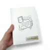 Подарунок вчителю - Іменний блокнот Щоденник з гравіюванням "Вчитель, що спонукає розум мислити, руки творити, а серце любити!, білий глянець - Зображення 4