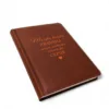 Подарунок вчителю Блокнот Щоденник з гравіюванням: “Тільки велика людина може навчити маленьке серце”, коричневий матовий