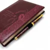 Подарунок вчителю Комплект Блокнот та ручка з гравіюванням, бордовий глянець - Зображення 4