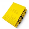 Подарунок вчителю - Комплект Блокнот та ручка з іменним гравіюванням, жовтий матовий