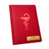 Подарунок лікарю – Іменний блокнот з гравіюванням, червоний матовий