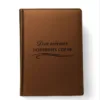 Подарунок для керівника – Блокнот Щоденник з гравіюванням, коричневий матовий Металік - Зображення 2