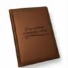 Подарунок для керівника – Блокнот Щоденник з гравіюванням, коричневий матовий Металік - Зображення 4