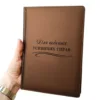 Подарунок для керівника – Блокнот Щоденник з гравіюванням, коричневий матовий Металік - Зображення 5