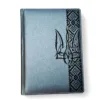 Патріотичний блокнот із гравіюванням Тризуба та орнаменту сірий матовий Металік