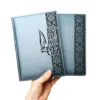 Патріотичний блокнот із гравіюванням Тризуба та орнаменту сірий матовий Металік - Зображення 3