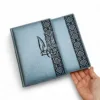 Патріотичний блокнот із гравіюванням орнаменту, сірий матовий Металік - Зображення 4