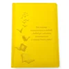 Блокнот Щоденник з гравіюванням для першої вчительки, жовтий матовий