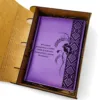 Подарунок першій вчительці – Комплект Блокнот з гравіюванням в дерев’яній коробці-книзі з гравіюванням, фіолетовий матовий Металік - Зображення 7