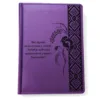 Подарунок першій вчительці – Комплект Блокнот з гравіюванням в дерев’яній коробці-книзі з гравіюванням, фіолетовий матовий Металік - Зображення 2