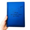 Блокнот Щоденник з гравіюванням, синій матовий Металік - Зображення 3