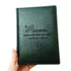 Подарунок для священника Блокнот Щоденник з гравіюванням, зелений глянець