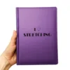 Блокнот Щоденник тренеру зі стрейчингу, фітнесу чи аеробіки – фіолетовий металік з гравіюванням "I ♥ STRETCHING" - Зображення 5