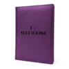 Блокнот Щоденник тренеру зі стрейчингу, фітнесу чи аеробіки – фіолетовий металік з гравіюванням "I ♥ STRETCHING" - Зображення 2
