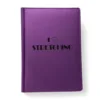Блокнот Щоденник тренеру зі стрейчингу, фітнесу чи аеробіки – фіолетовий металік з гравіюванням "I ♥ STRETCHING" - Зображення 4