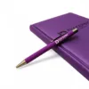 Блокнот та ручка з вашим логотипом — фіолетовий преміум комплект - Зображення 6