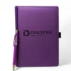 Блокнот та ручка з вашим логотипом — фіолетовий преміум комплект - Зображення 2
