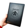 Блокнот Щоденник військовому з гравіюванням емблеми Хартія, чорний глянець - Зображення 2