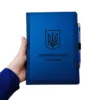 Комплект Блокнот та ручка з гравіюванням «Верховна Рада України», синій матовий МЕТАЛІК - Зображення 4