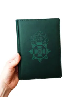 Блокнот Щоденник військовому з гравіюванням НГУ, Національна гвардія України, зелений матовий