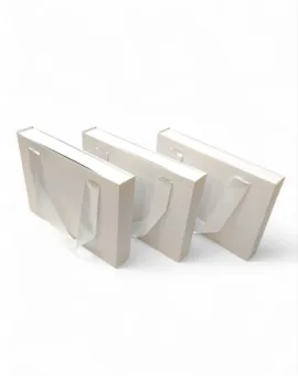 Подарункова коробка-сумка для блокнота A5, біла