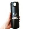 Подарунок військовому, захиснику - Термочашка з гравіюванням «Мій захисник — моя опора», чорна в подарунковому тубусі - Зображення 3