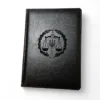 Блокнот Щоденник з гравіюванням емблеми Прокуратури України, чорний глянець