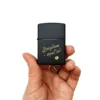 Подарунок коханому - Запальничка Zippo з гравіюванням "Загубиш - приб'ю!" чорна (з золотою основою) - Зображення 2