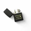 Подарунок коханому - Комплект запальничка Zippo Classic Black Matte з гравіюванням "Сьогодні, завтра, завжди. Я люблю тебе!", бензин та дерев'яна подарункова коробка - Зображення 2