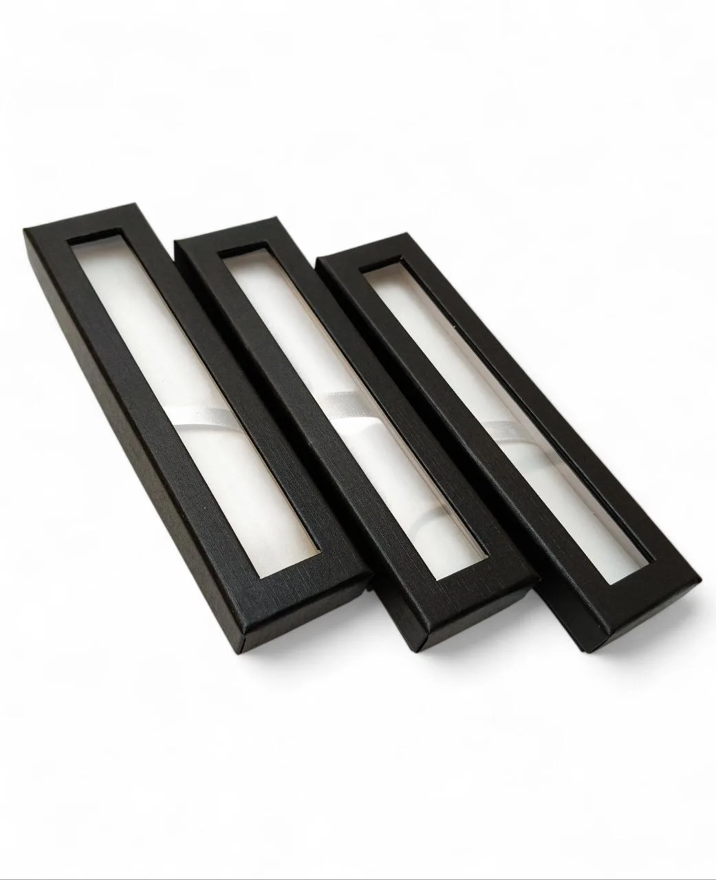 Картонна подарункова коробка для ручки з прозорим віконцем