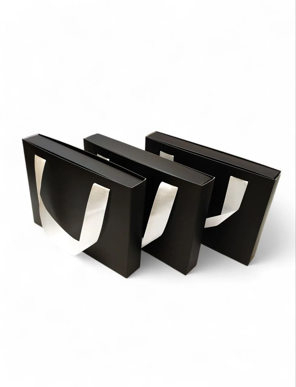 Подарункова коробка-сумка для блокнота A5, чорна