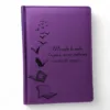 Акція! ДАТОВАНИЙ Щоденник для Вчителя з гравіюванням:" Тільки велика людина може навчити маленькі серця", фіолетовий матовий Металік