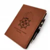 Подарунок військовому - Комплект Блокнот та ручка з гравіюванням Національна гвардія України, коричневий матовий - Зображення 2