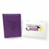Подарунковий набір для вчителя від випускників – Блокнот з гравіюванням в подарунковій коробці-сумці з тематичним дизайном, фіолетовий матовий Металік - Зображення 5