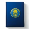 Блокнот НГУ з УФ друком, синій матовий Металік