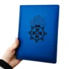 Блокнот Щоденник військовому з гравіюванням НГУ, Національна гвардія України, синій матовий металік