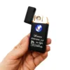 Подарунок чоловіку - USB-запальничка з гравіюванням, чорна матова - Зображення 4