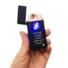 Подарунок чоловіку - USB запальничка з гравіюванням "Коханий, я завжди з тобою, навіть коли не поруч", чорна матова - Зображення 3