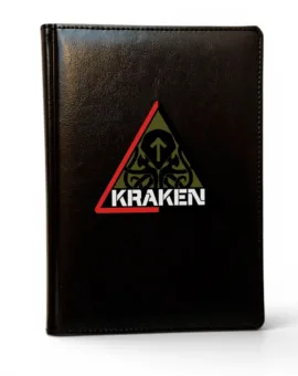 Блокнот щоденник Kraken (спецпідрозділ) з УФ друком, чорний глянець