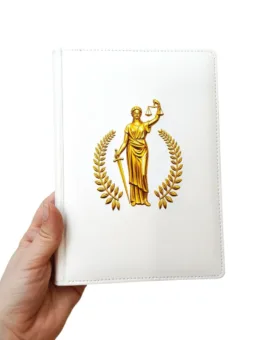 Подарунок адвокату/судді - Блокнот Феміда, білий глянець
